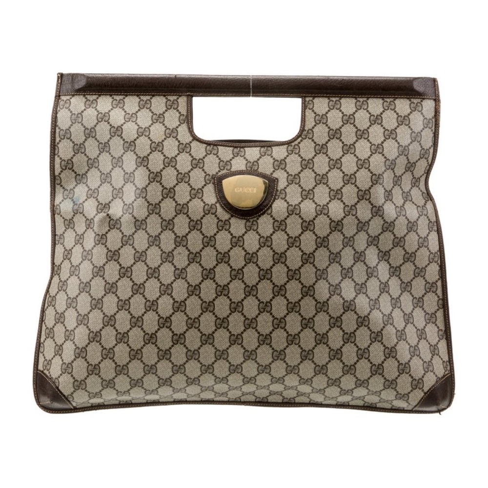 Authentic Vintage Gucci Monogram GG Plus Top Handle Bag